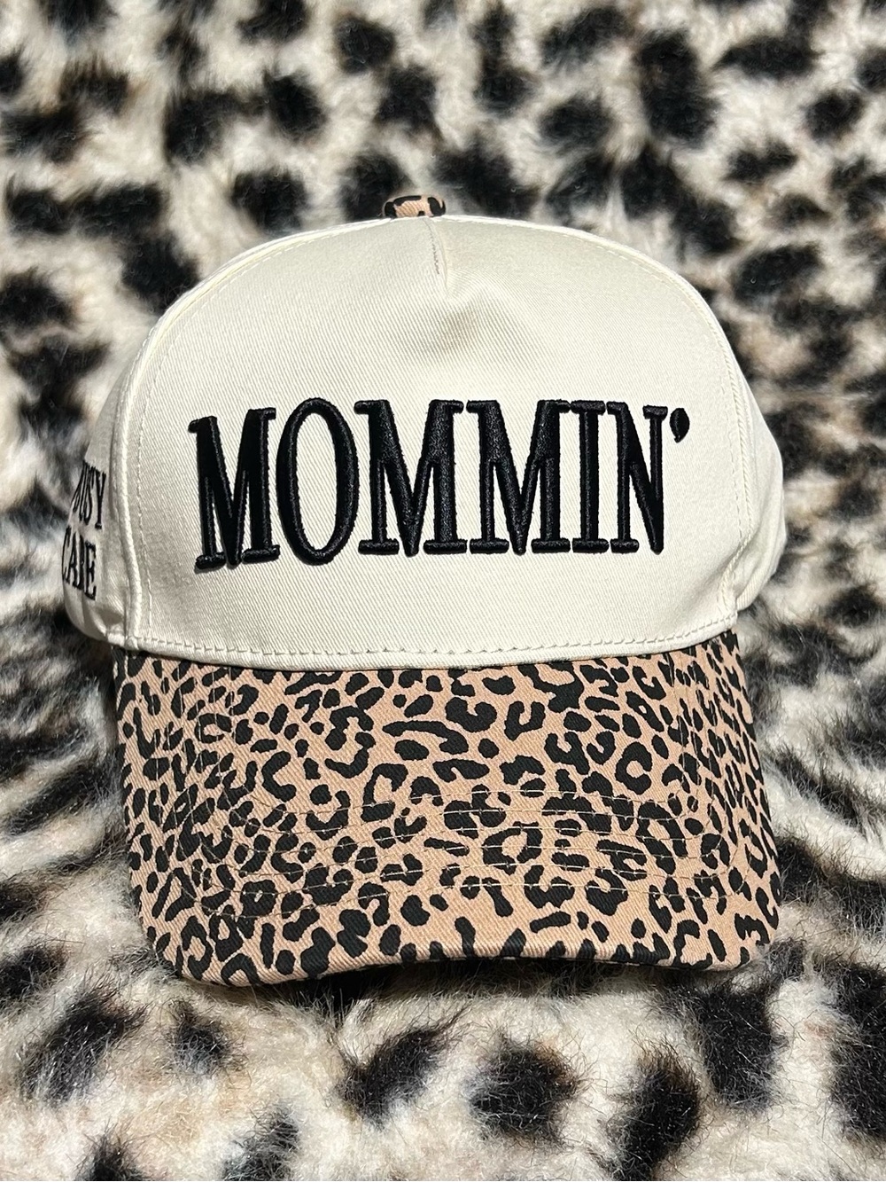 Mommin’ Leopard 100% Cotton Trucker Hat